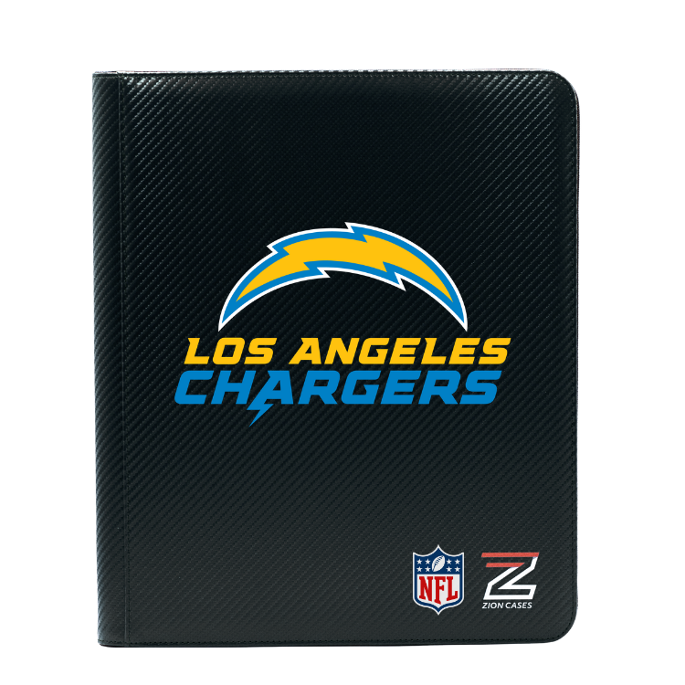 Los Angeles Chargers -NFL Licenced 9 Pocket Binder Black Carbon Fiber