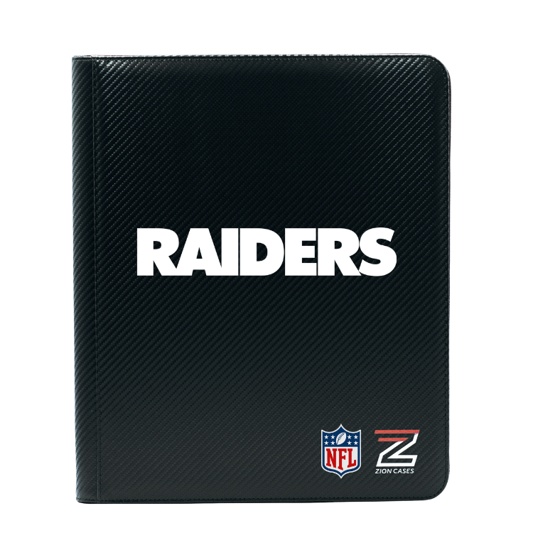 Las Vegas Raiders -NFL Licenced 9 Pocket Binder Black Carbon Fiber