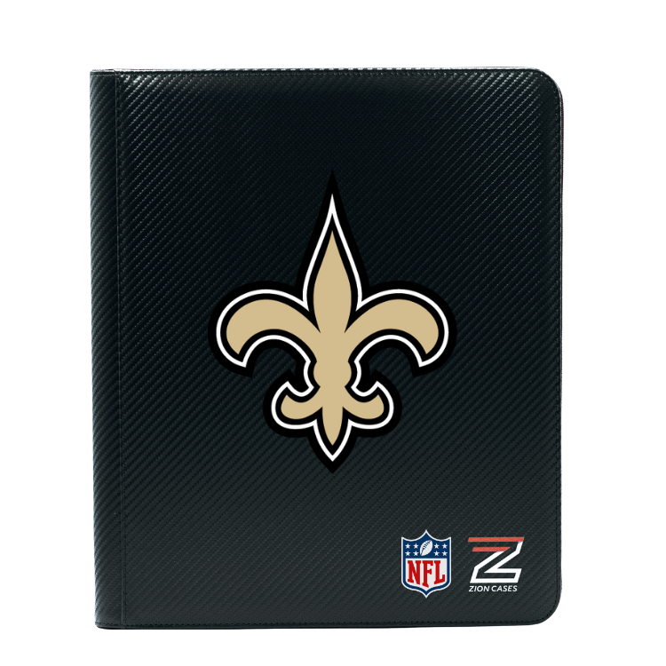 New Orleans Saints -NFL Licenced 9 Pocket Binder Black Carbon Fiber