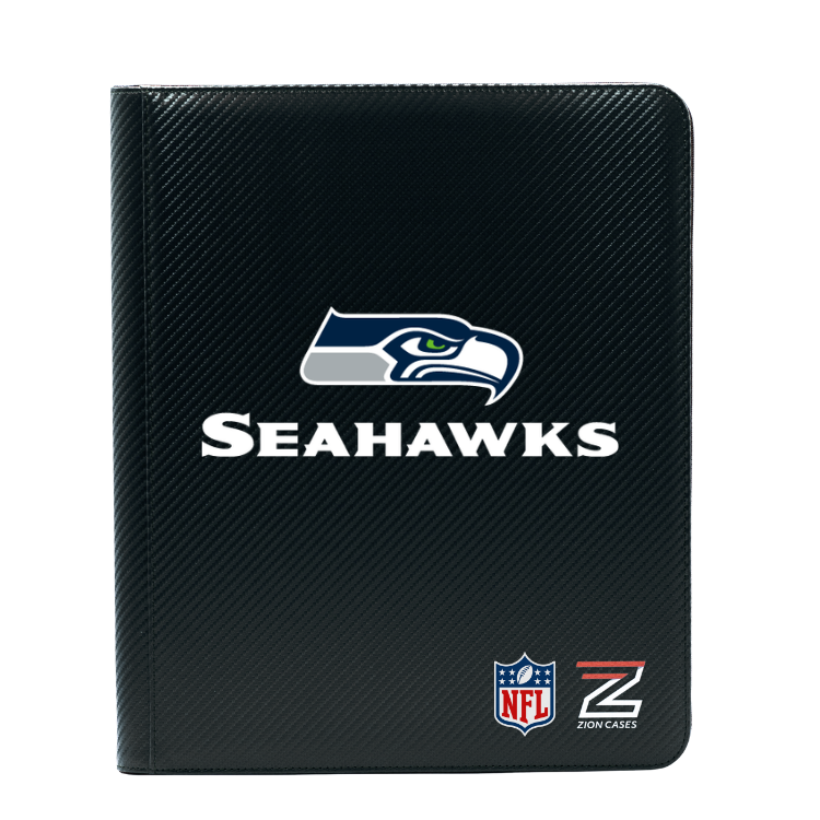 Seattle Seahawks -NFL Licenced 9 Pocket Binder Black Carbon Fiber