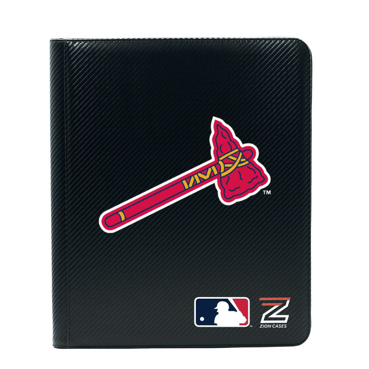Atlanta Braves -MLB Licenced 9 Pocket Binder Black Carbon Fiber